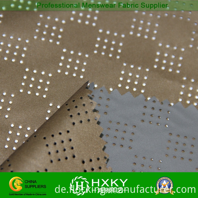 Perforated Poly Fabric with Coated for Garment